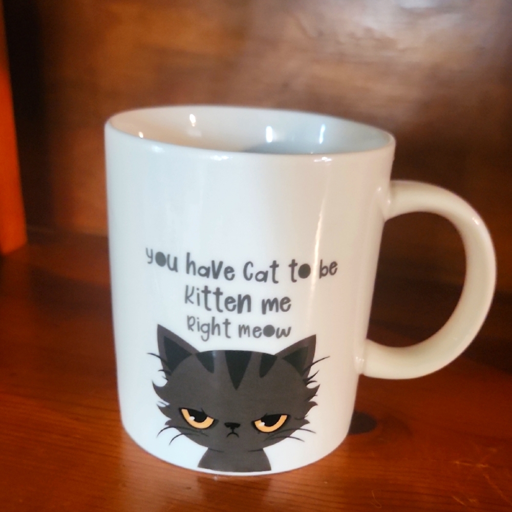 Cat-Themed White Mug